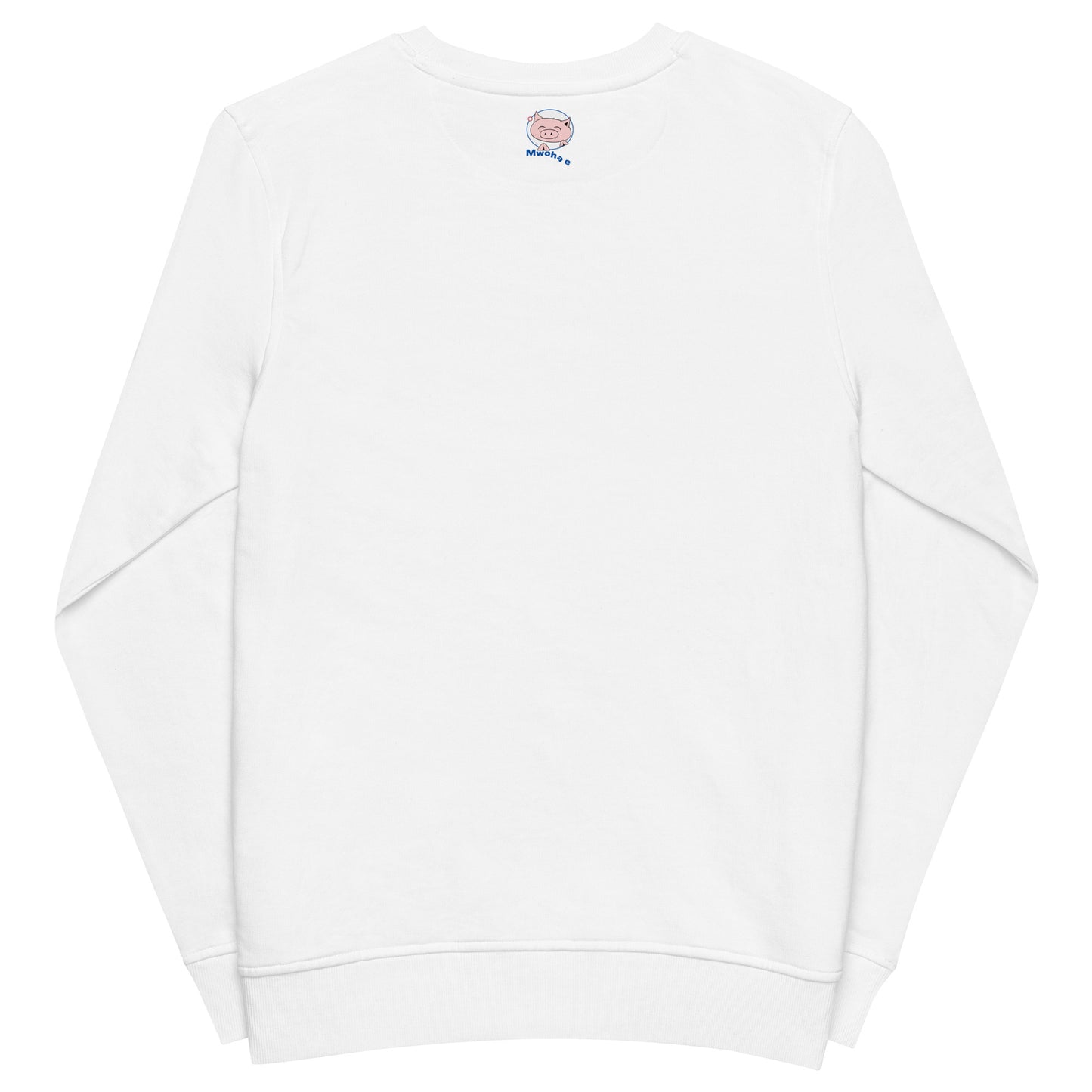 White extra soft longsleeve with small Mwohae logo on the back